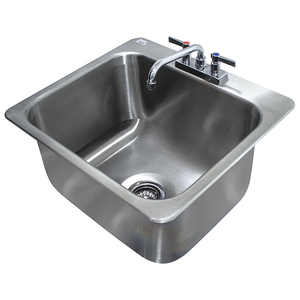 Zoro Select DropIn Sink, 2 Hole, Stainless steel Finish DI12012 Zoro