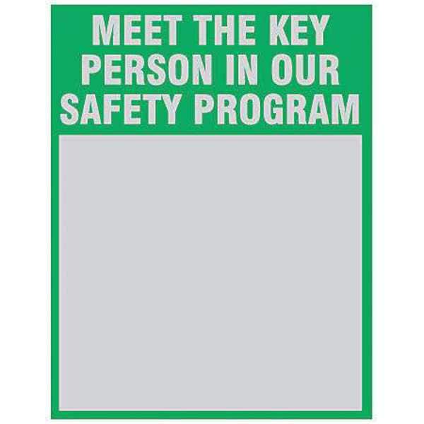 Brady Meet The Key Person In Our Safety Program, 19 in x 16 in, Rectangle, Plastic, SM474A SM474A - main