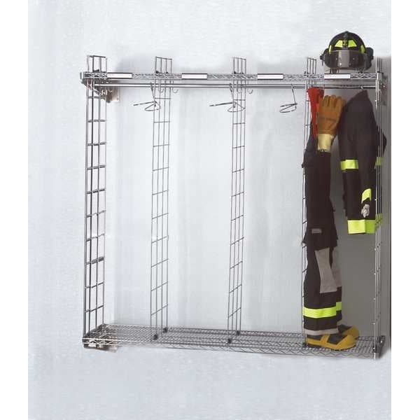 Groves Wall Mounted Ready Rack, Chrome, 21 in D, 78 in H NTWM-4/18 | Zoro