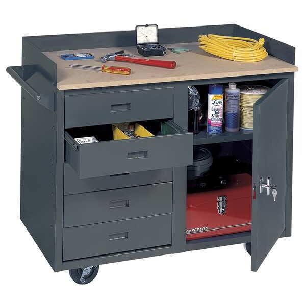 Zoro Select Cabinet Work Bench, Hardboard, 42