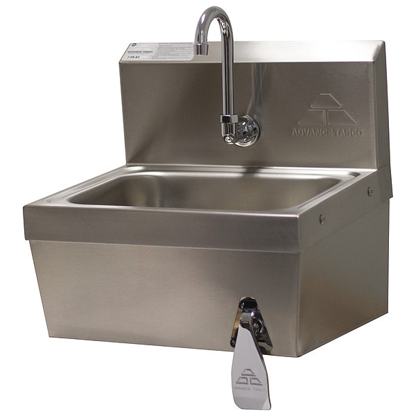 Zoro Select Hand Sink, Wall, 151/4 In. L, 171/4 In. W 7PS62 Zoro
