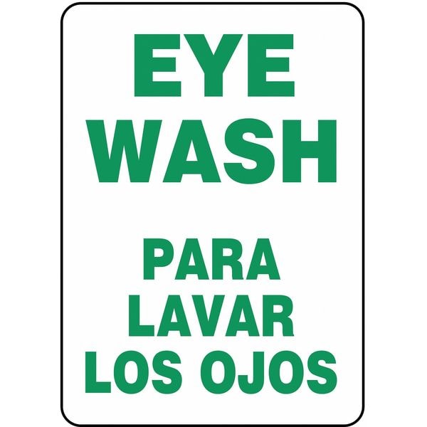 Accuform Spanish-Bilingual First Aid Sign, 14" Height, 10" Width, Aluminum, Rectangle, English, Spanish SBMFSD423VA