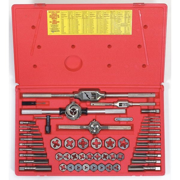IRWIN HANSON Tap and Die Set,76 pc,High Carbon Steel (26376