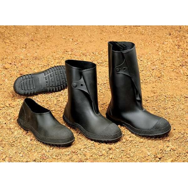 Tingley Overboots, Plain Toe, PVC, 10 in Height, Snap Tab