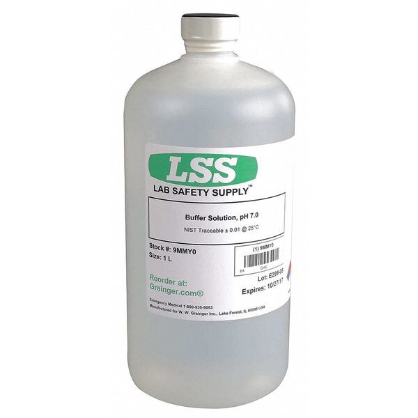 Lab Safety Supply CHEMICAL BUFFER SOLUTION PH 7.0 1L 9MMY0 Zoro