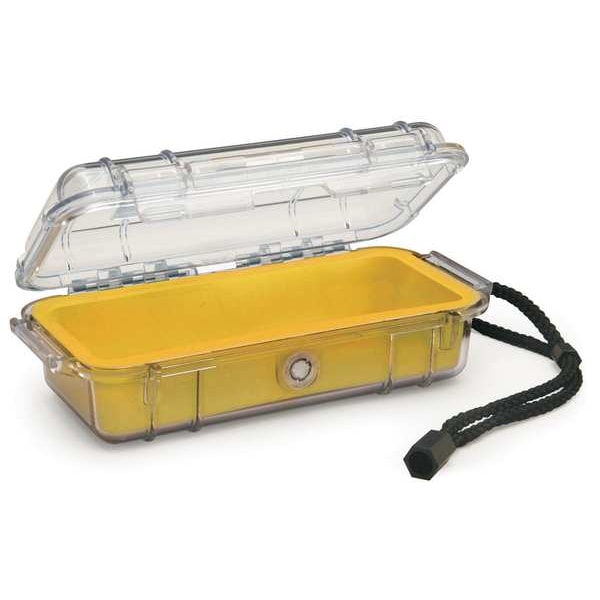 Pelican Micro Case, Yellow, 7.50 x 3.87 x 2.43 In 1030 | Zoro