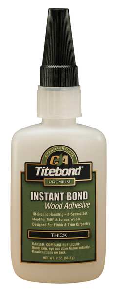 Titebond Instant Wood Adhesive, Thick, 2 oz, Clear 6221