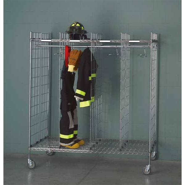 Groves Single Sided Mobile Ready Rack, Chrome, 21 in D, 74 in H MSS-4/ ...