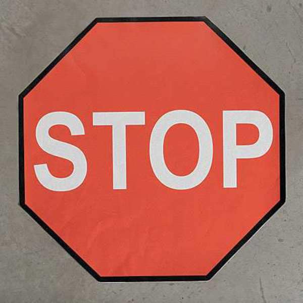 Shieldmark STP16 45.49 Floor Stop Sign, 16 x 16 In.
