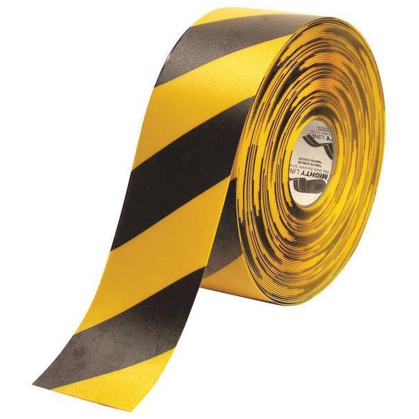 Mighty Line Marking Tape, Roll, 4In W, 100 ft. L 4RYCHV Zoro