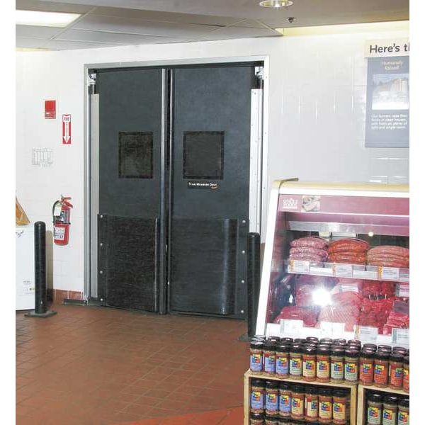Aleco Industrial Impact Door, 7 x 5 ft, Charcoal 434543