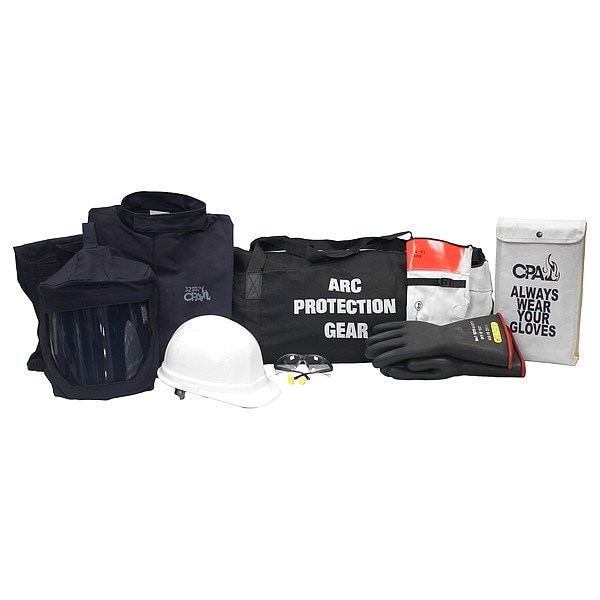 Chicago Protective Apparel Arc Flash Jacket and Pant Kit, Navy, L AG32