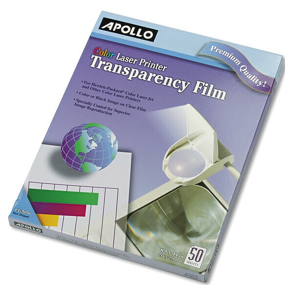 Apollo Transparency Film, Color Printer, PK50 VCG7070E