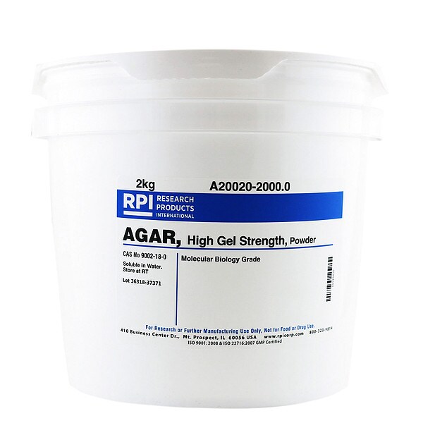 Rpi Agar, High Gel Strength, Powder, 2kg A200202000.0 Zoro