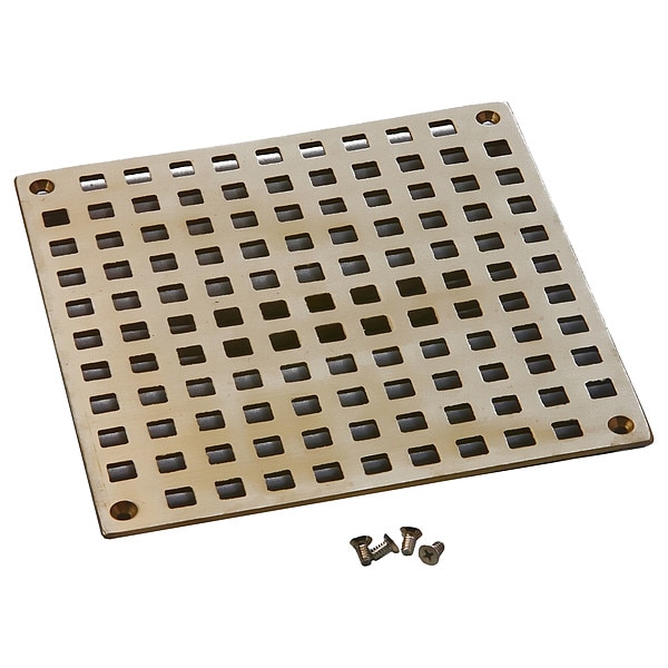 Jay R. Smith Manufacturing Floor Drain, 8-3/8 In. L, Nickel Bronze B10NBG - main