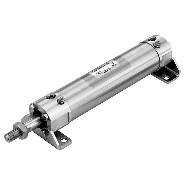Speedaire Air Cylinder, 25 mm Bore, 200 mm Stroke, Round Body Double Acting CG5BA25SR-200