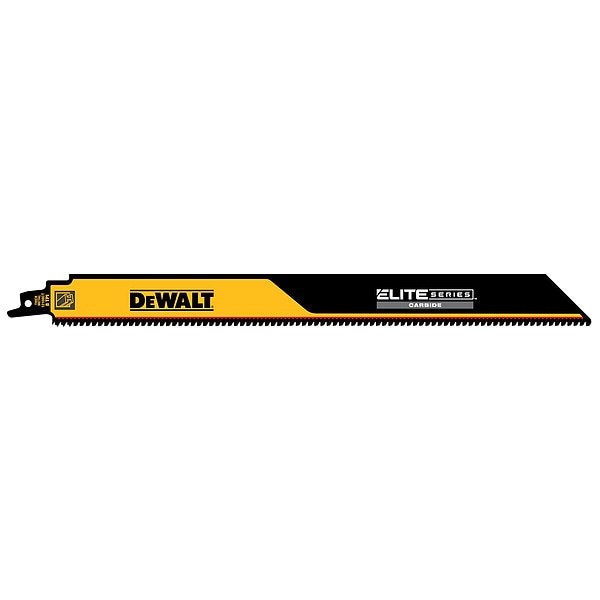 Dewalt Reciprocating Saw Blade, 12" L, 1" H DWAR12108CT1 Zoro