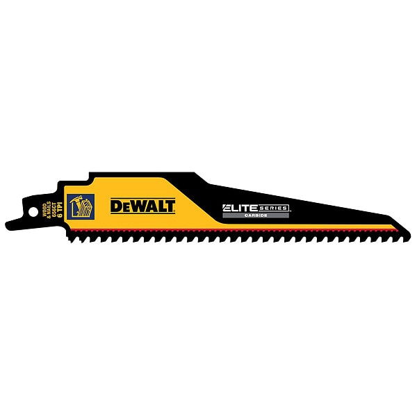 Dewalt Reciprocating Saw Blade, 6" L, 1" H DWAR656CT1 Zoro