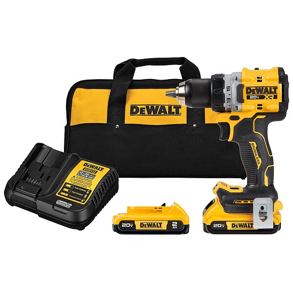 Dewalt Cordless Drill/Driver Kit, 1/2" Chuck DCD800D2 Zoro