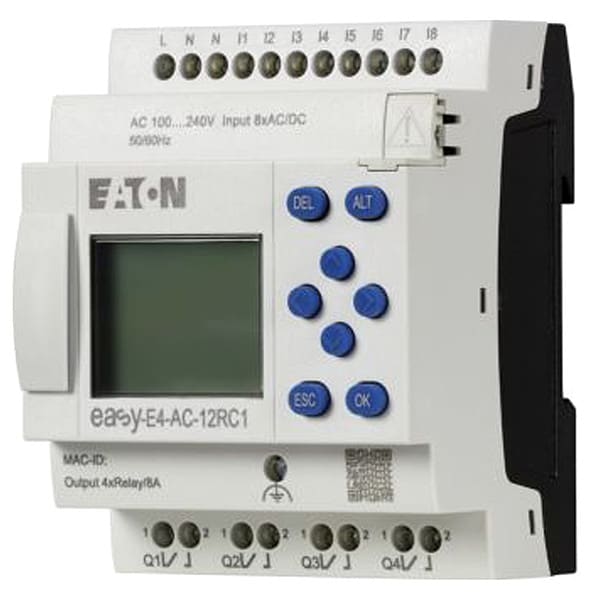 Eaton Control Relay, 8 Inputs, 4 Outputs EASYE4AC12RC1 Zoro