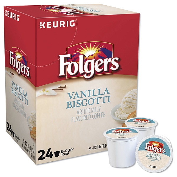 Folgers French Vanilla Coffee KCups, PK24 6661 Zoro
