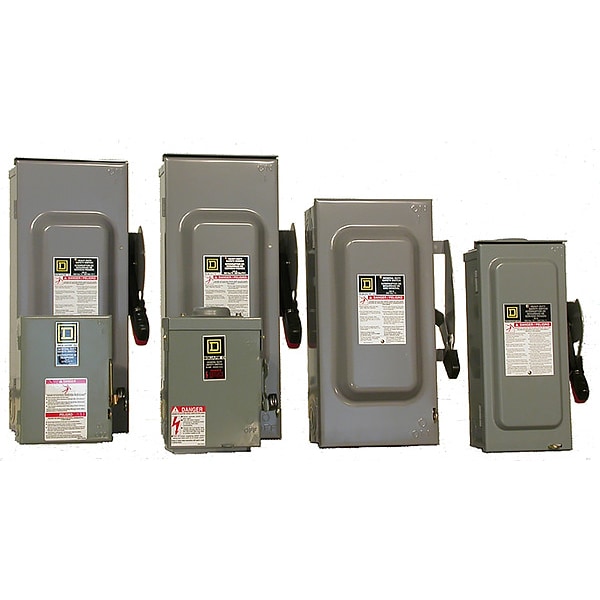 Schneider Electric Safety Switch, 3PST, 100 A, 3 Poles, 4 Wires
