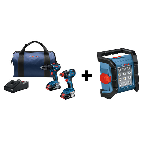 Bosch Cordless Tool Combination Kit, 18V GXL18V233B25 + GLI18V1200CN