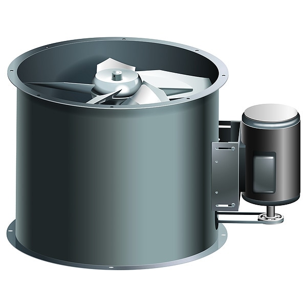 Acme Tubeaxial Fan, Steel, 5 Blades, 1,159 RPM HQ420110 | Zoro