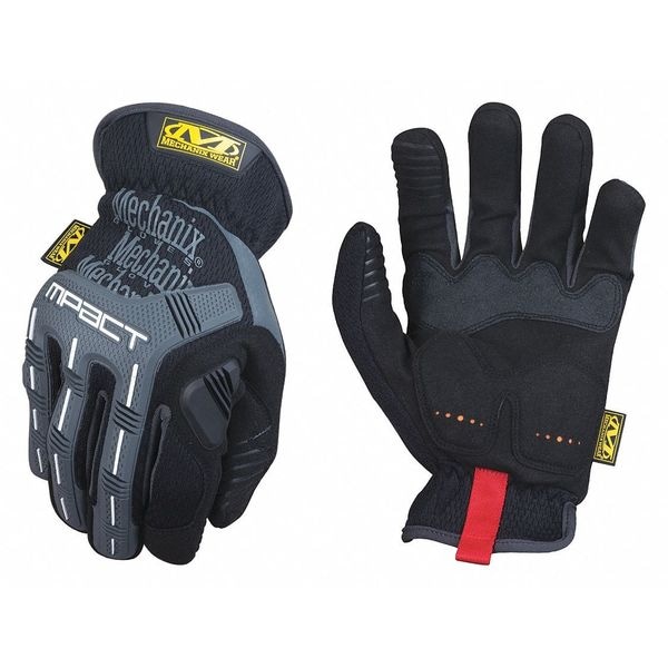 Mechanix Wear Mechanics Impact Gloves, XL, Black/Gray, Reinforced Palm
