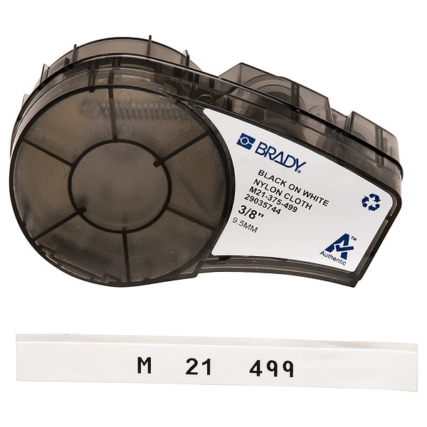 Brady Aggressive Adhesive Multi-Purpose Nylon Labels, 3/8 in W x 