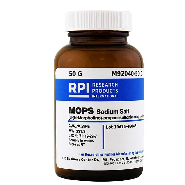 Rpi MOPS, Sodium Salt, 50g M9204050.0 Zoro