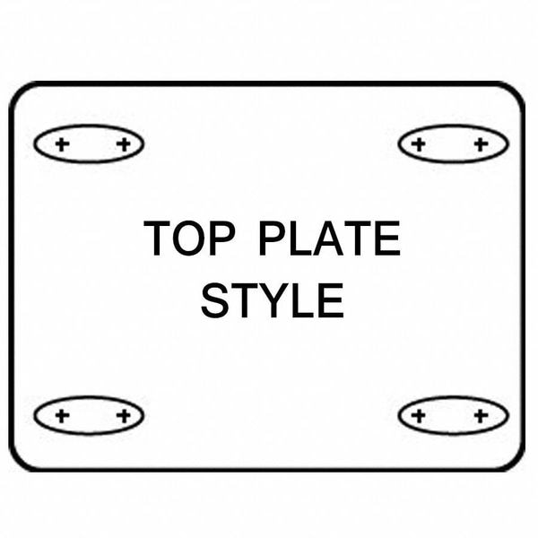 Zoro Select Swivel Plate Caster, 200 lb., Zinc Plated P12KS-PRP030K-12