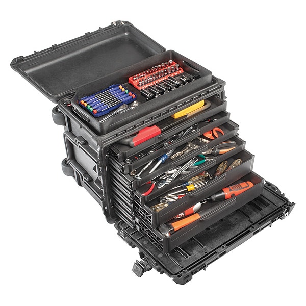 Pelican Rolling Tool Box, 48 lb Cap., Plyprpyln 0045000610110 Zoro
