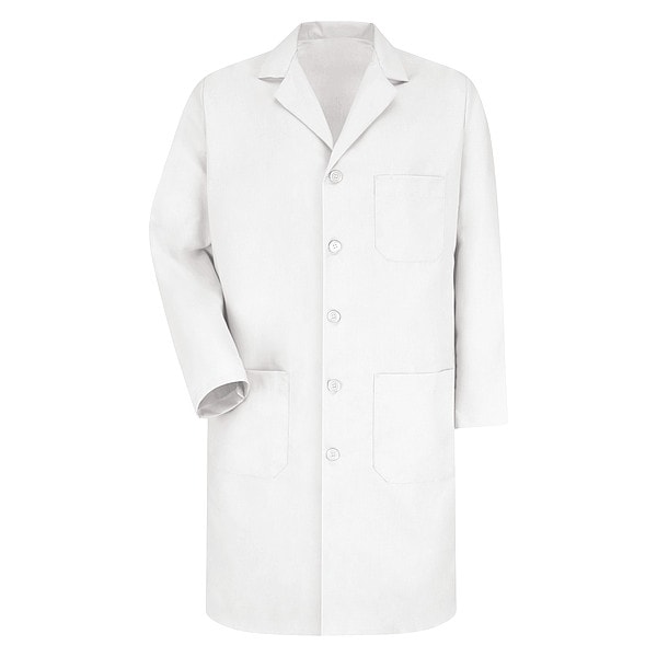 Red Kap Mens White Lab Coat 80/20 KP14WH LN 54 Zoro