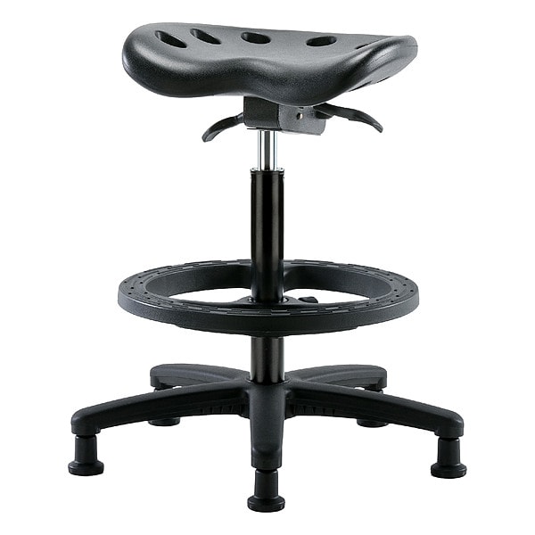 Zoro Select Tractor Stool, 300 lb Cap., Black PTHBSTRGBFRGBLK Zoro