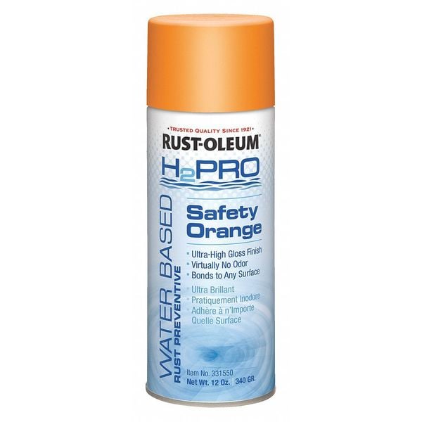 RustOleum Rust Preventative Spray Paint, Safety Orange, High Gloss, 12