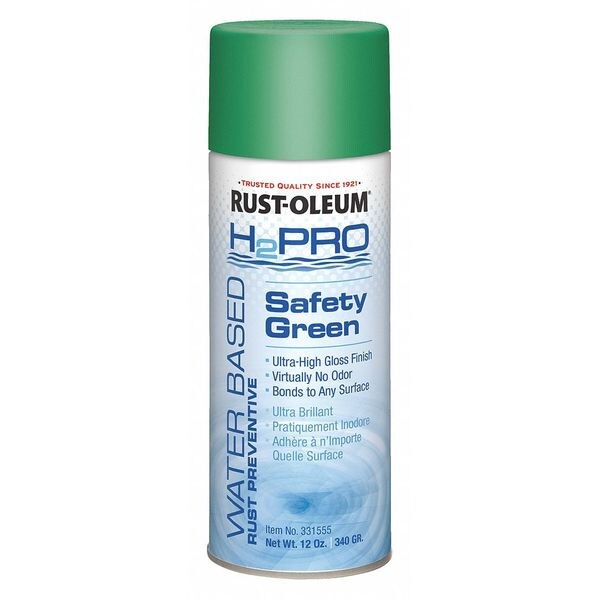 RustOleum Rust Preventative Spray Paint, Safety Green, High Gloss, 12