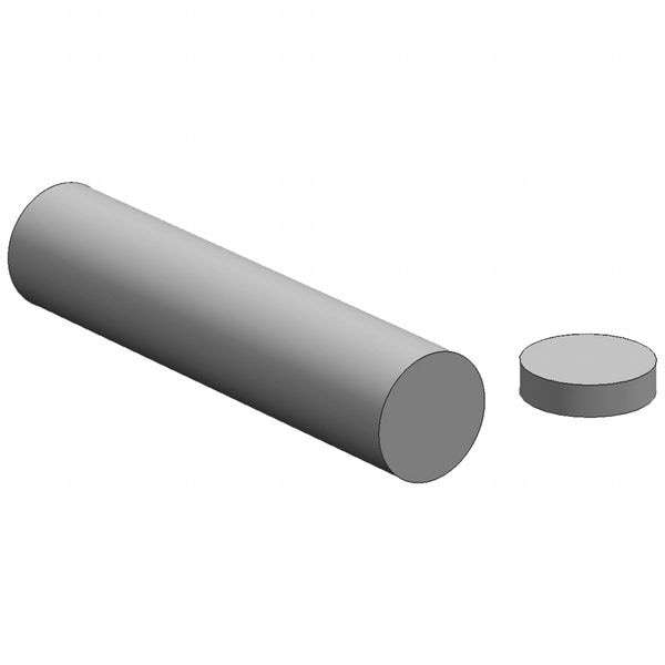 Zoro Select Alloy Steel Rod, 24 in L, 2 7/8 in Dia. 20r2.875