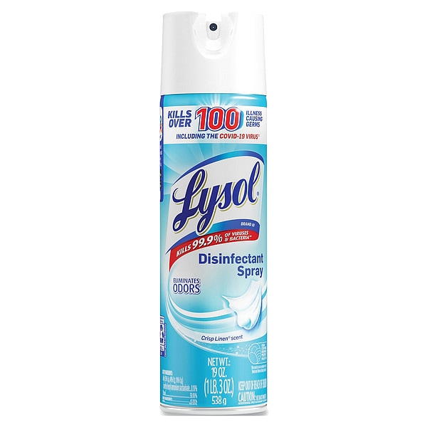 Lysol Disinfectant Spray, 19 oz. Aerosol, Crisp Linen 1920079329 Zoro