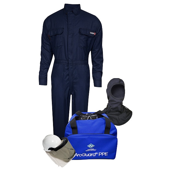 National Safety Apparel TECGEN FR 8 cal Coverall Kit, 2X KIT2TC8TPVB2XNGNR Zoro