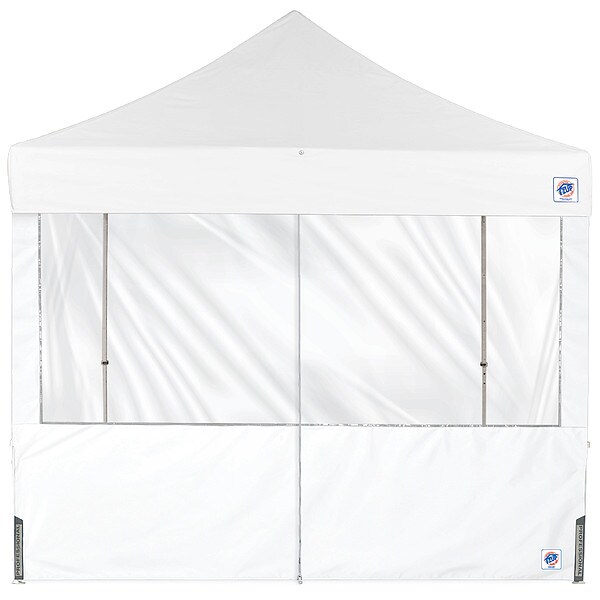 E-Z Up Panorama Middle Zipper Sidewall, White SW3PM8FXTWH | Zoro