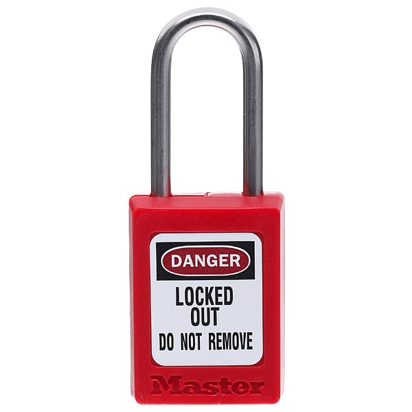 Master Lock Zenex Thermoplastic Padlock, 1-3/8 in Wide, 1-1/2 in H