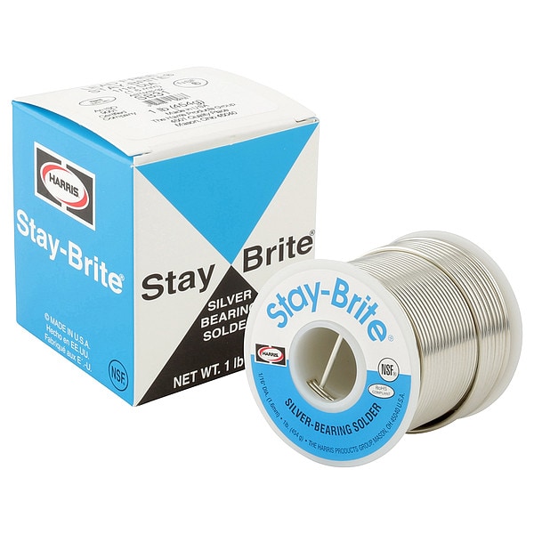 Harris Lead Free Solder, Dia 0.118 In, 1lb SB861 Zoro
