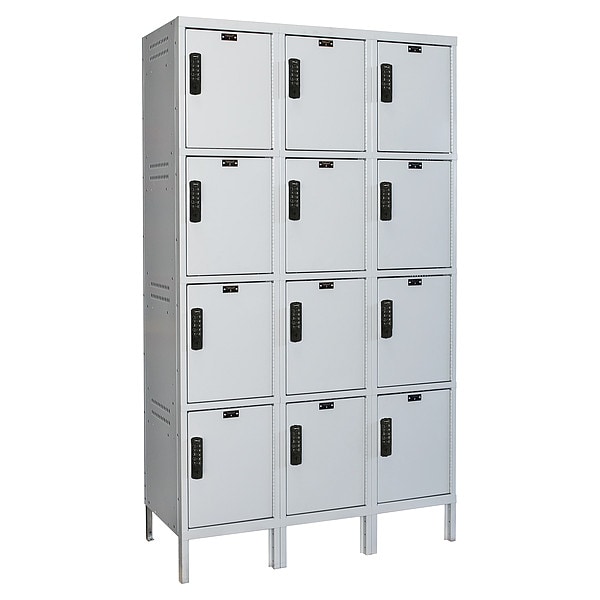 Hallowell Box Locker, 54 in W, 21 in D, 78 in H, (3) Wide, (12