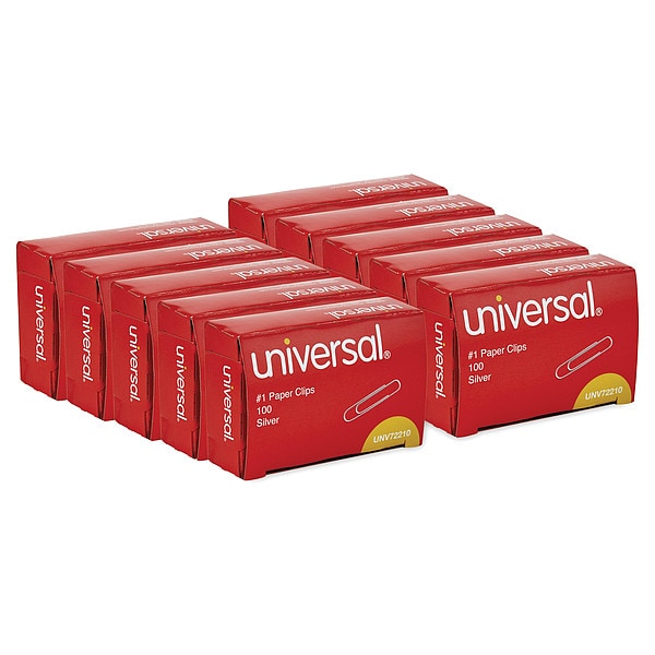 Universal One Paper Clip,Wire,Smooth,PK1000 (UNV72210) Zoro