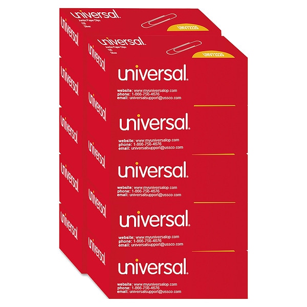 Universal One Paper Clip, Jumbo, Smooth, PK1000 UNV72220 Zoro
