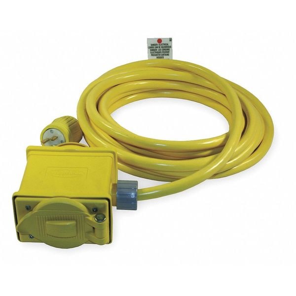 Hubbell Wiring Device-Kellems 25 ft. 14/3 Extension Cord w/2-Outlet Box STOW SPB1