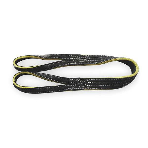 Dayton  Sling, Reverse Eye, 8 ft L, 4 in W, Nylon, Yellow 1DMT1 Zoro