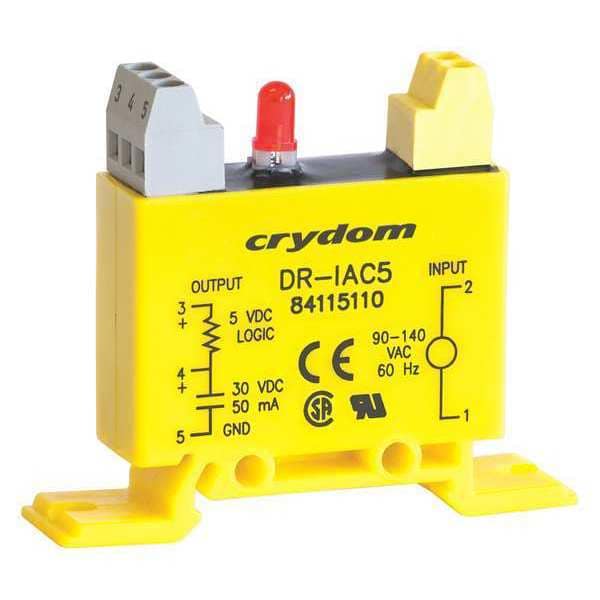 Crydom Input/Output Relay, 50mA, DIN Rail, Yellow DR-IAC5