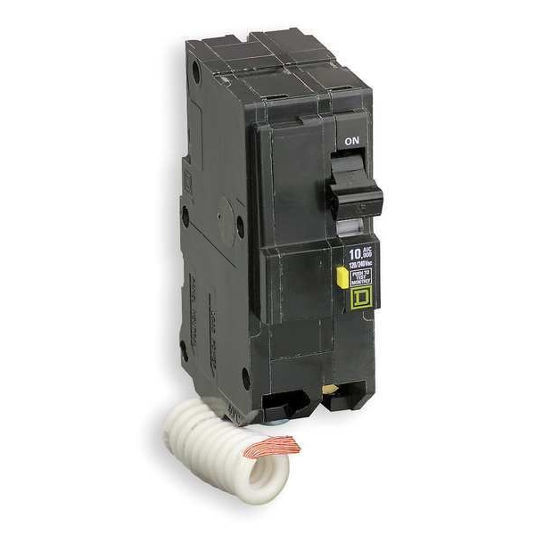 Square D Miniature Circuit Breaker, 25 A, 120/240V AC, 2 Pole, Plug In Mounting Style, QO Series QO225GFI